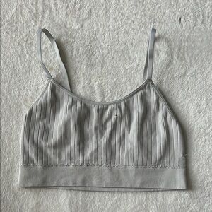Gray Ribbed Women's Bralette